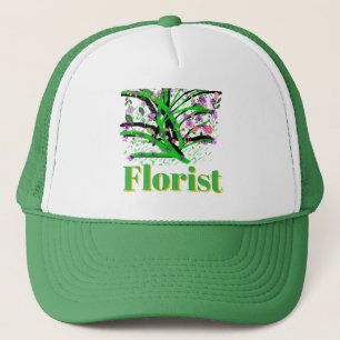 Florist Logo Green Trucker Hat