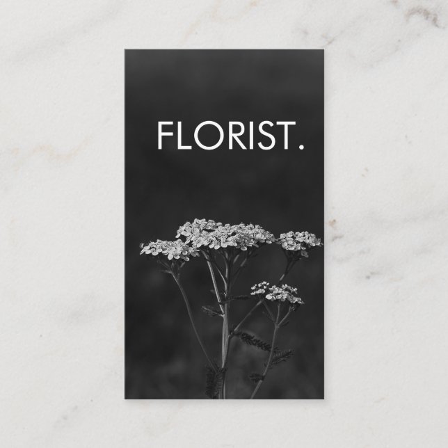 Florist Photo Business Card Elegant (Front)