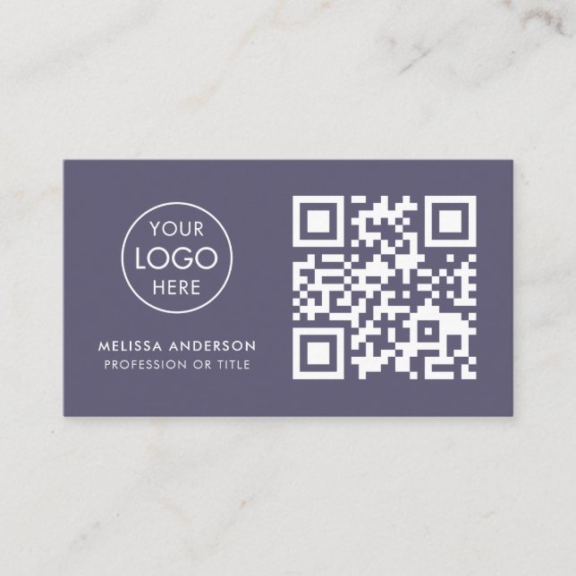 Florist Professional QR Code Logo Modern Business Business Card (Front)
