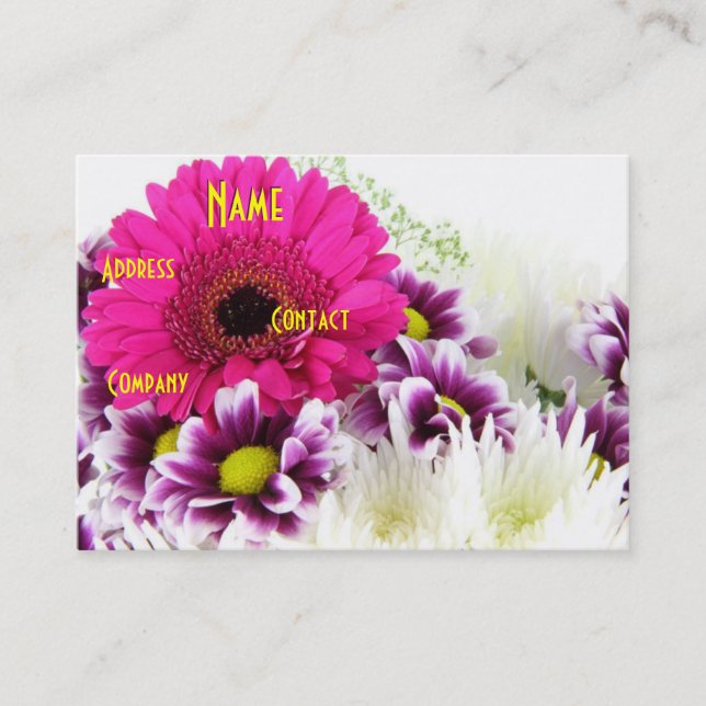 Florist - Purple Bouquet I Business Card (Front)