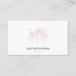 Florist Rose Gold Business Card