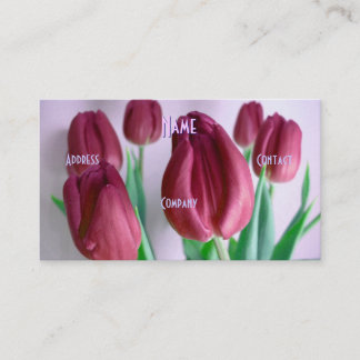 Florist - Rosey Blue Tulips Business Card
