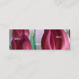 Florist - Rosey Green Tulips Mini Business Card