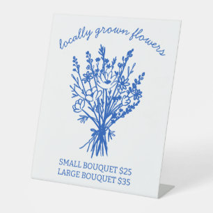 Florist Shop Flowers for Sale Farmers Market Stand Pedestal Sign
