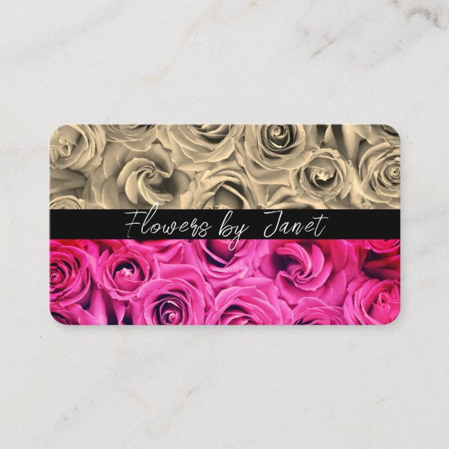 Florist Small Business Roses Flowers Floral Business Card (Front)