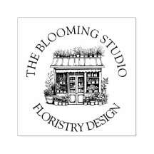Florist Storefront Studio Rubber Stamp