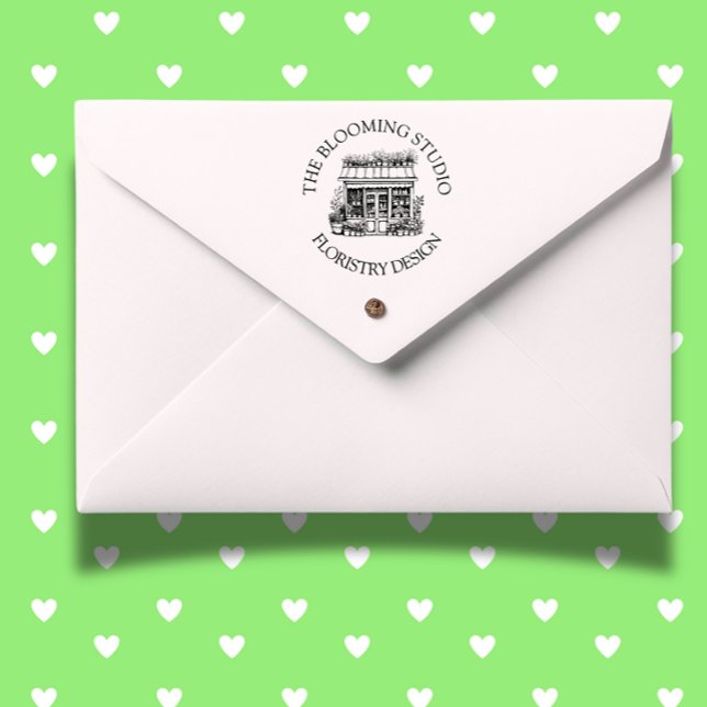 Florist Storefront Studio Rubber Stamp (Enhance your crafts with the Fresh Flowers Storefront theme rubber stamp)