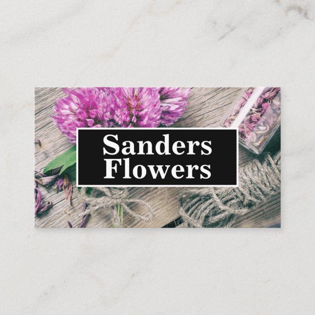 Florist Work Shop Business Card (Front)