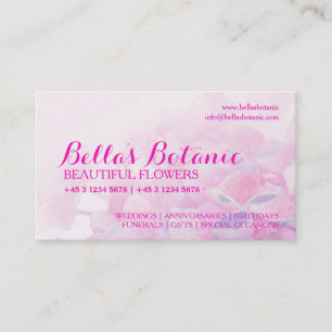 Floristry purple pink florist business cards