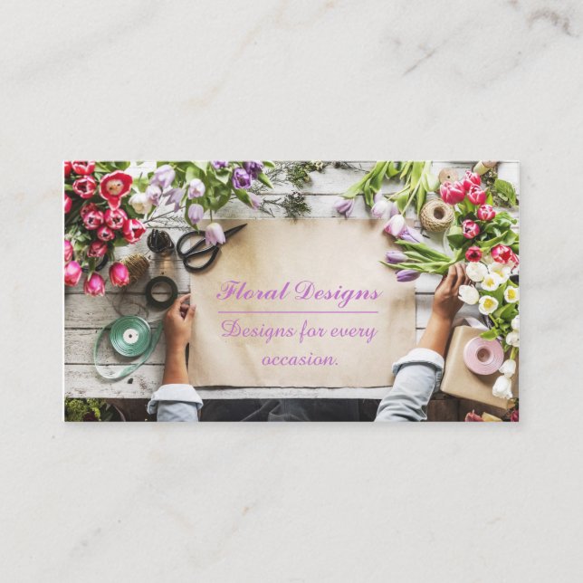 Floristry Store. Business Card (Front)