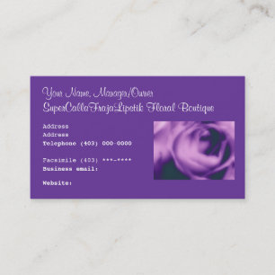 Florist's Business Card Floral Boutique & Weddings
