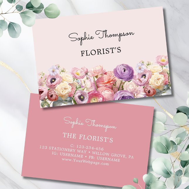 Florist's floral business card (Creator Uploaded)