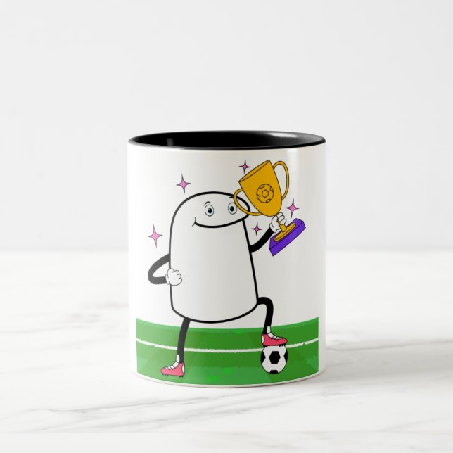 flork cartoon Two-Tone coffee mug (Center)