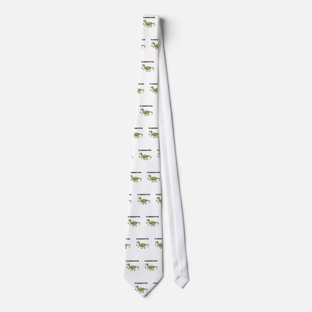 Floss Flossoraptor Hygiene Dental Funny -Dentist Tie (Front)