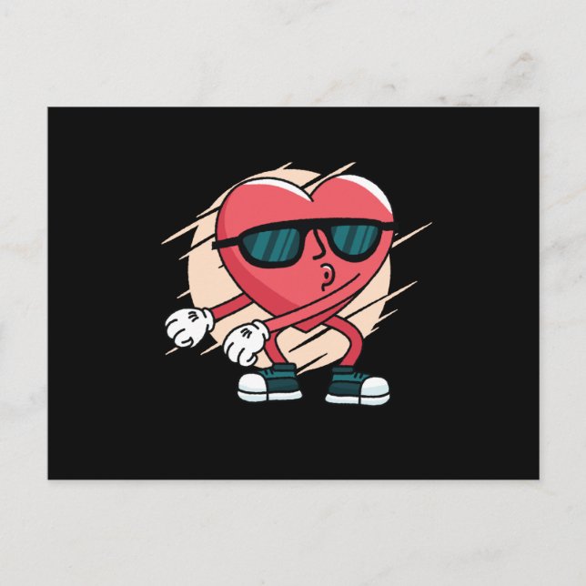 Floss heart postcard (Front)