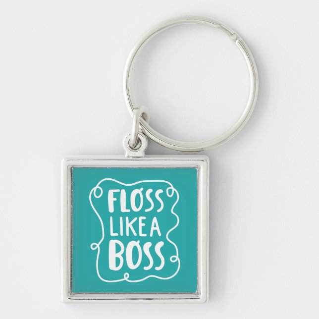 Floss Like A Boss | Dental Phrase Key Ring (Front)