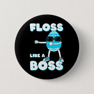 Floss Like A Boss Easter Egg Flossing Boys Girls K 6 Cm Round Badge