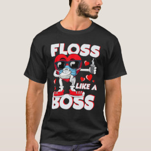 Floss Like A Boss Heart In A Mask Sanitizer Youth T-Shirt