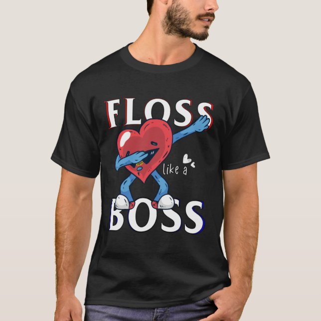 Floss Like A Boss Valentines Shirts for Boys Gifts (Front)