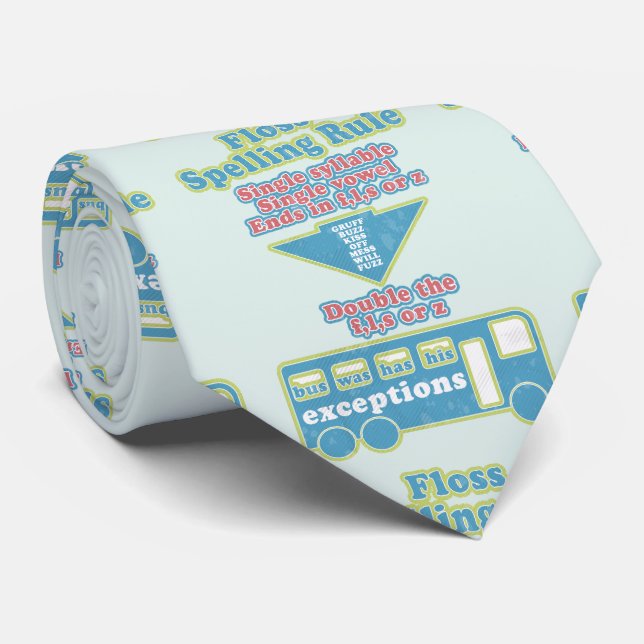 Floss Rule Phonics Learning English Language Tie (Rolled)