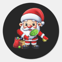 Flossing Santa Pickleball Player Merry Christmas P