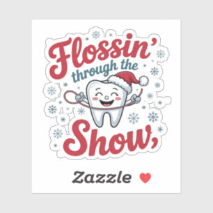 Flossing Thru the Snow Funny Xmas Christmas