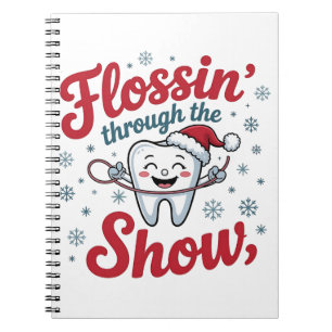 Flossing Thru the Snow Funny Xmas Christmas Notebook
