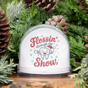 Flossing Thru the Snow Funny Xmas Christmas Snowglobe