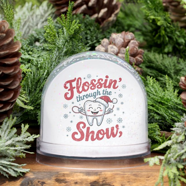 Flossing Thru the Snow Funny Xmas Christmas  Snowglobe (Winter)
