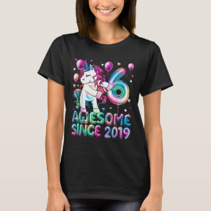 Flossing Unicorn 6 Year Old 6th Birthday Girl Unic T-Shirt