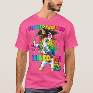 Flossing Unicorn Kindergarten Graduation Cap Gift T-Shirt