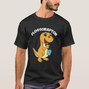 Flossoraptor Dental Hygiene Future Dentist Dinosau T-Shirt
