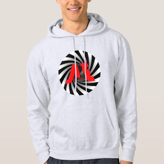 FloState Design "ME" Man Eruditely Centre Spiral3 Hoodie (Front)