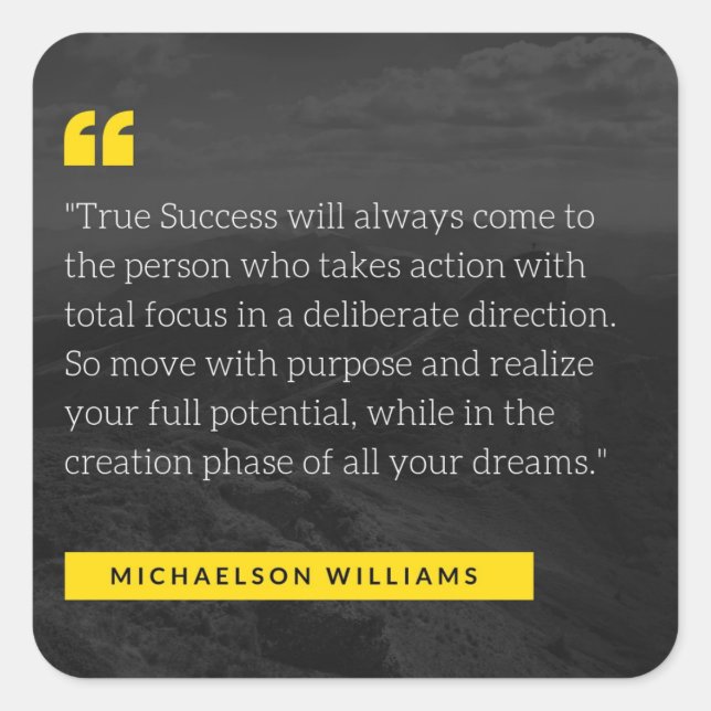 FloState Design Quote by Michaelson Williams Square Sticker (Front)