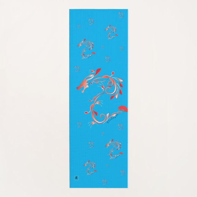 FloState Design Red Dragon Yoga and Fitness Mat (Front)