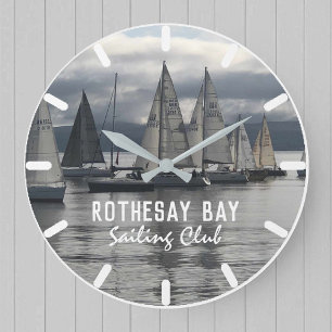 Flotilla of Yachts Sailing Club Large Clock