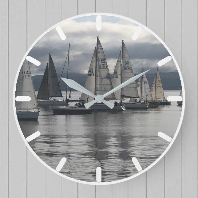 Flotilla of Yachts Sailing Large Clock (Creator Uploaded)