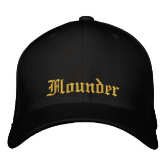 Flounder Black and Gold Fitted Cap