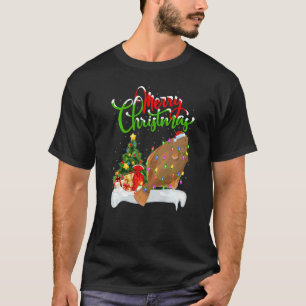 Flounder Fish Xmas Decoration Santa Flounder Chri T-Shirt