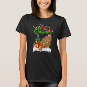Flounder Fish Xmas Decoration Santa Flounder Chri T-Shirt
