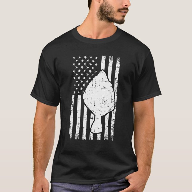 Flounder Fishing USA T-Shirt (Front)