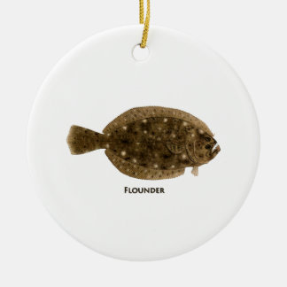 Flounder Logo Ceramic Tree Decoration
