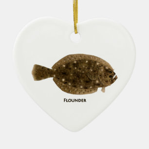 Flounder Logo Ceramic Tree Decoration