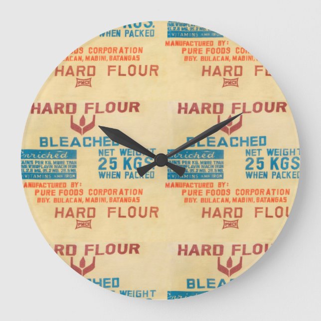 Flour Bags Large Clock (Front)