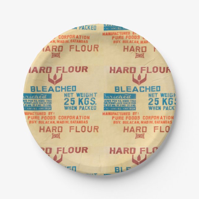 Flour Bags. Paper Plate (Front)