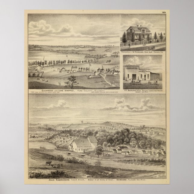 Flour Mills, Isenours Glenwood, Minnesota Poster (Front)