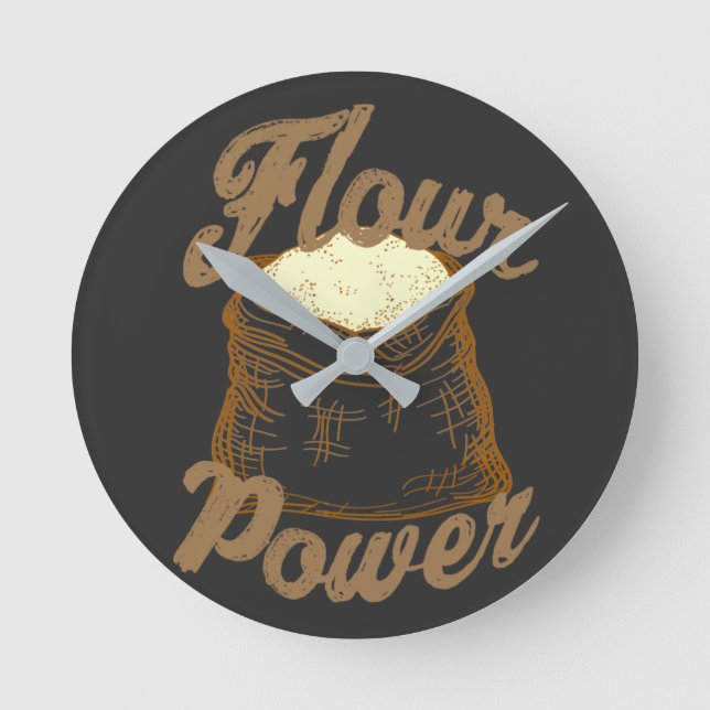 Flour Power  Round Clock (Front)
