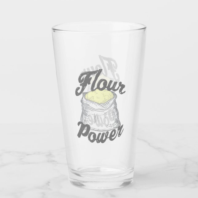 Flour Power T-Shirt Glass (Front)