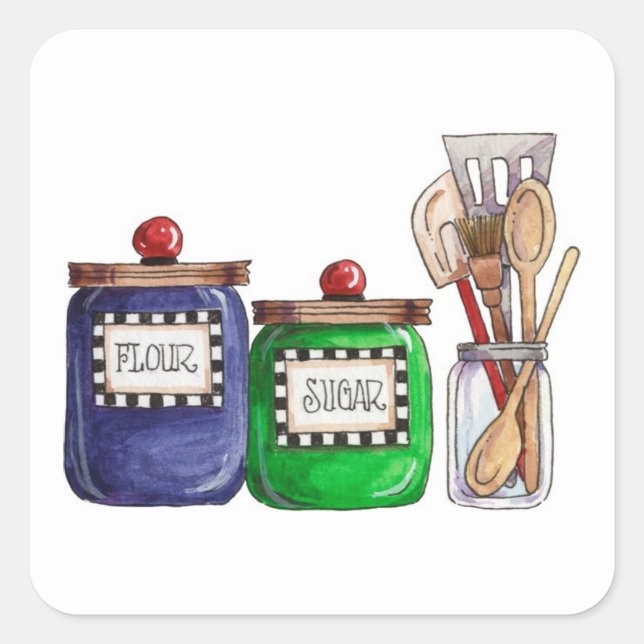 Flour & Sugar Square Sticker (Front)