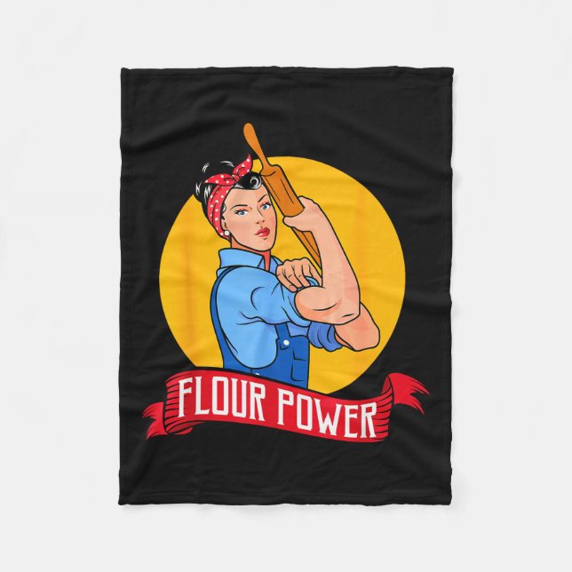 Flour Wer - Funny Baking &amp; Pastry Baker - Baki Fleece Blanket (Front)